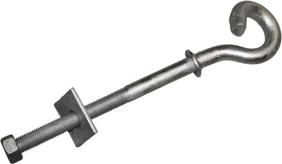 Melbye - Øyebolt M20X200 med åpent vridd øye