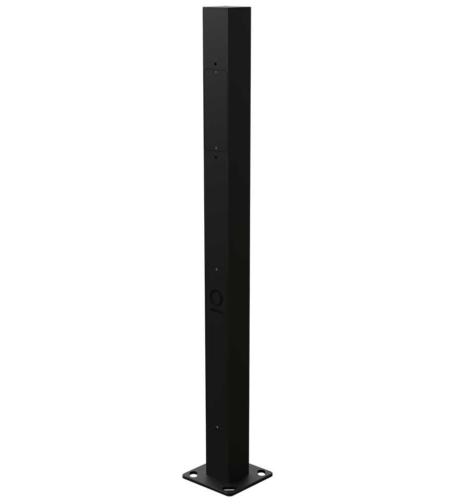 Q-Light - ONEPOLE Base 1500 RAL9005 Ladestolpe til elbillader uni