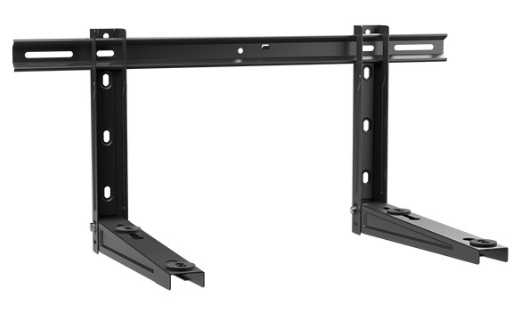 Grøntklima AS - Veggkonsoll, 120-2P sort, 120kg, skinne og vater
