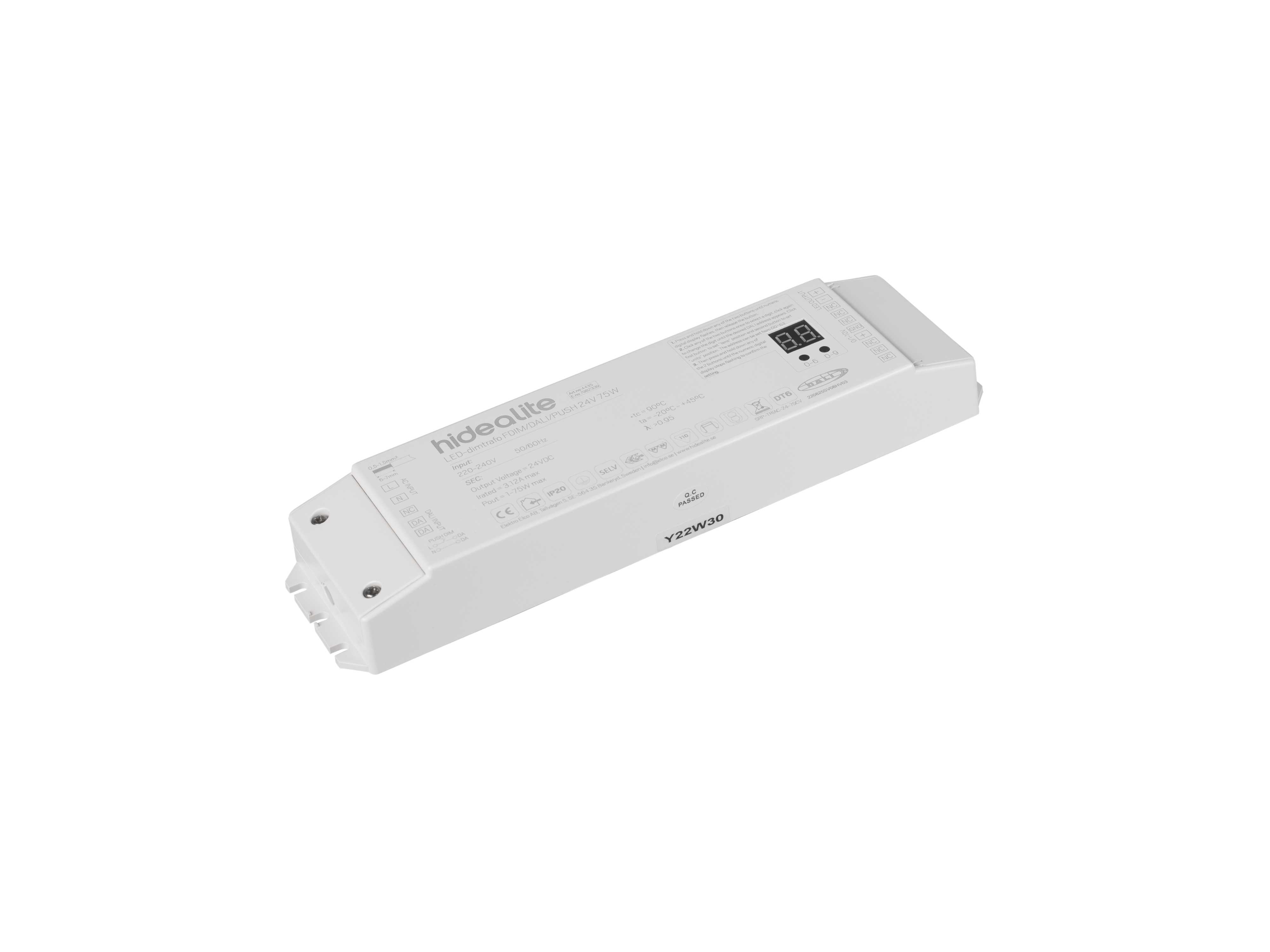 Hide-a-lite - LED-dimtrafo FDIM/DALI/PUSH 24V 75W