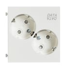 Elis Elektro AS - Uttak 2-veis jordet DATA Hvit AUD10-214D