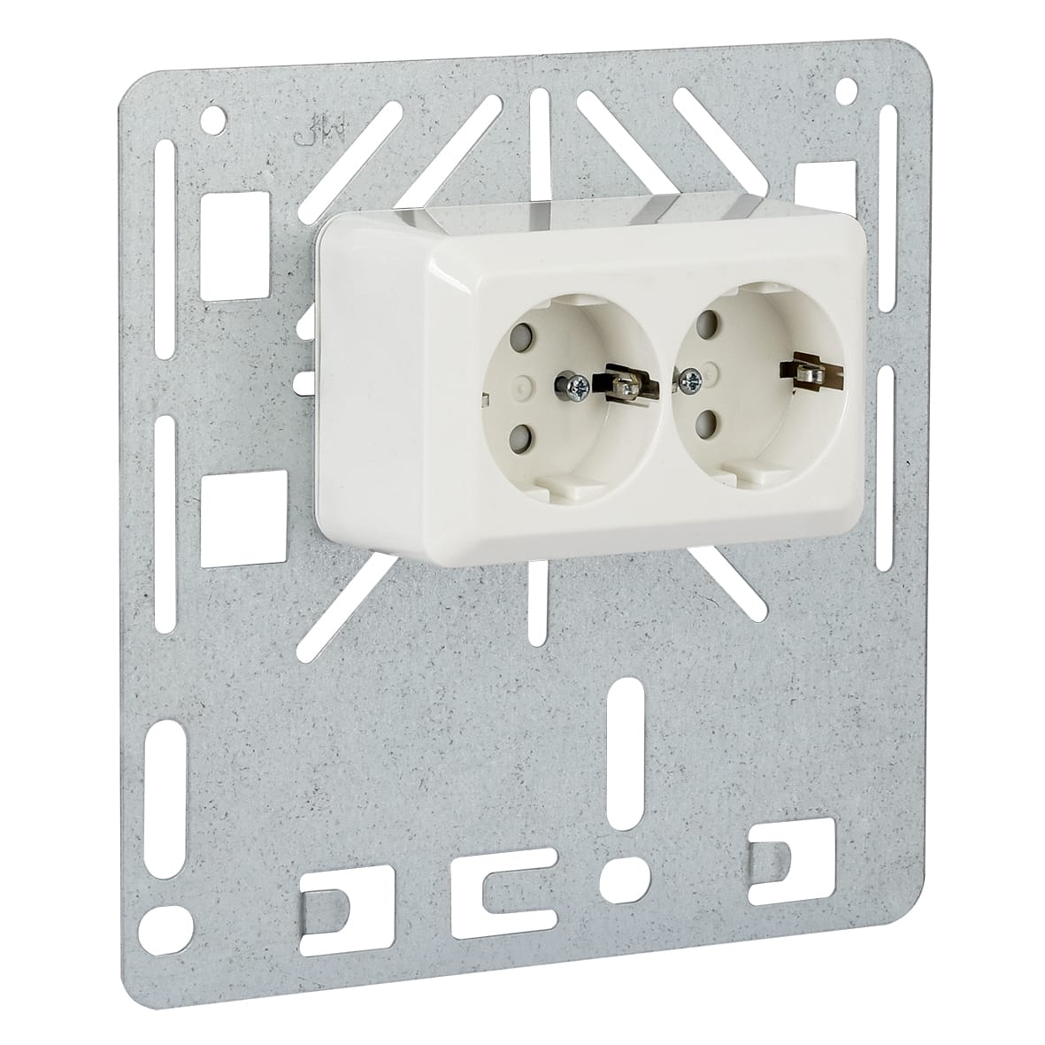 MP Bolagen - Festeplate dbl stikk/jord IP21 MP-112SF
