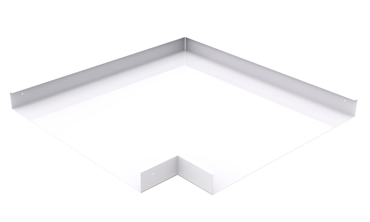 MP Bolagen - L-Avgrening 500mm bane Hvit MP-477V