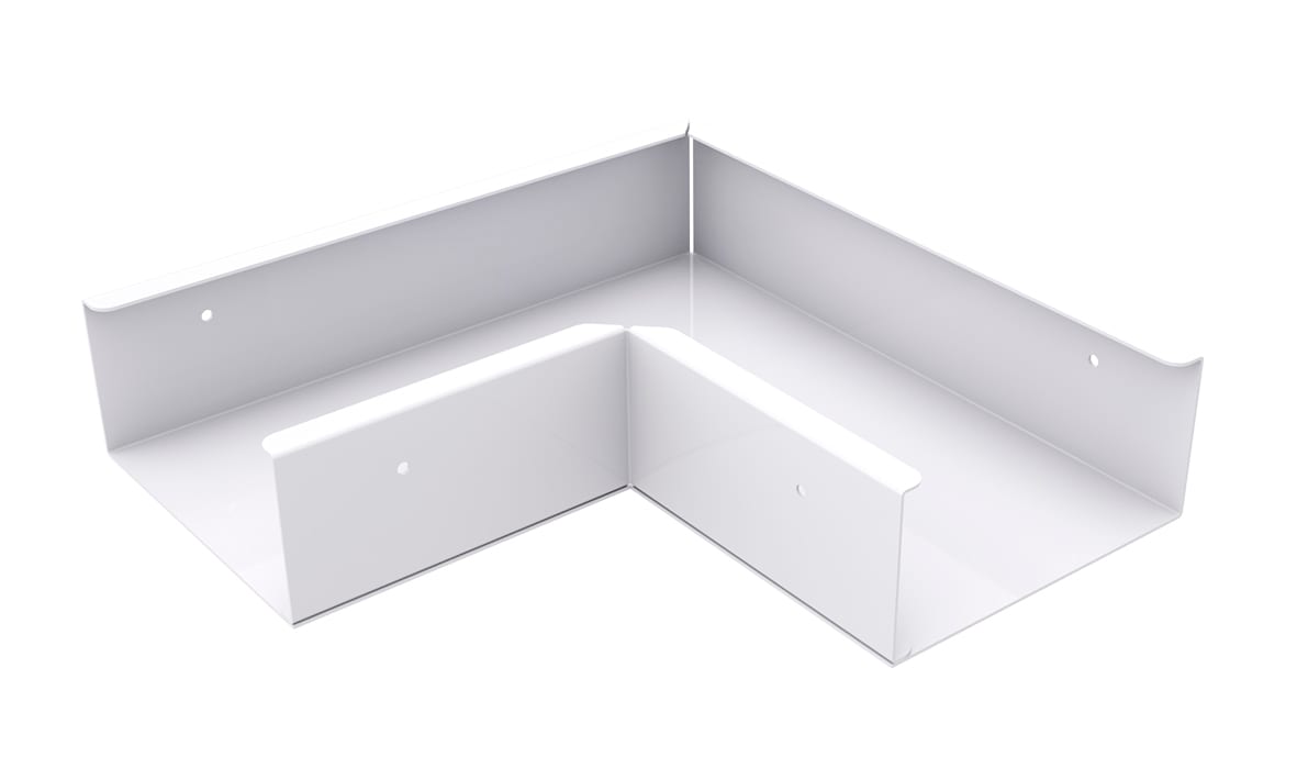 MP Bolagen - L-Avgrening 100mm bane Hvit MP-427V
