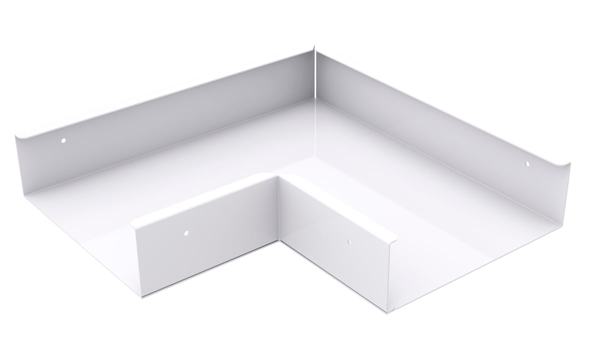 MP Bolagen - L-Avgrening 150mm bane Hvit MP-437V