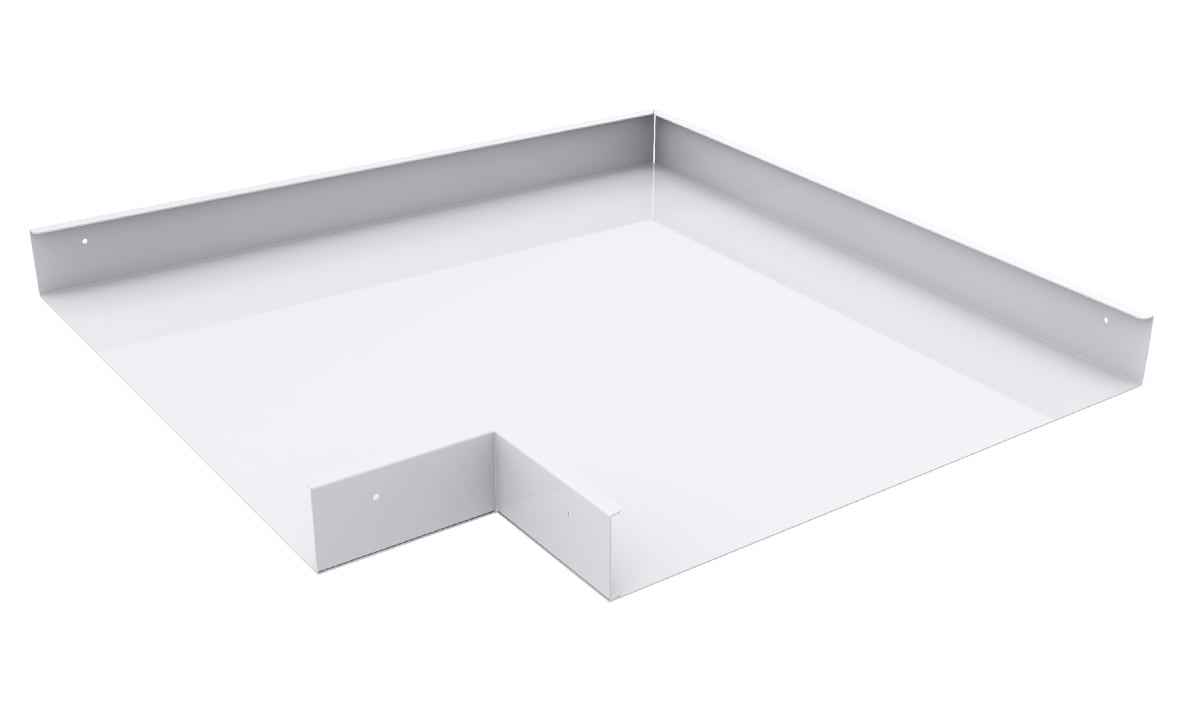 MP Bolagen - L-Avgrening 400mm bane Hvit MP-467V