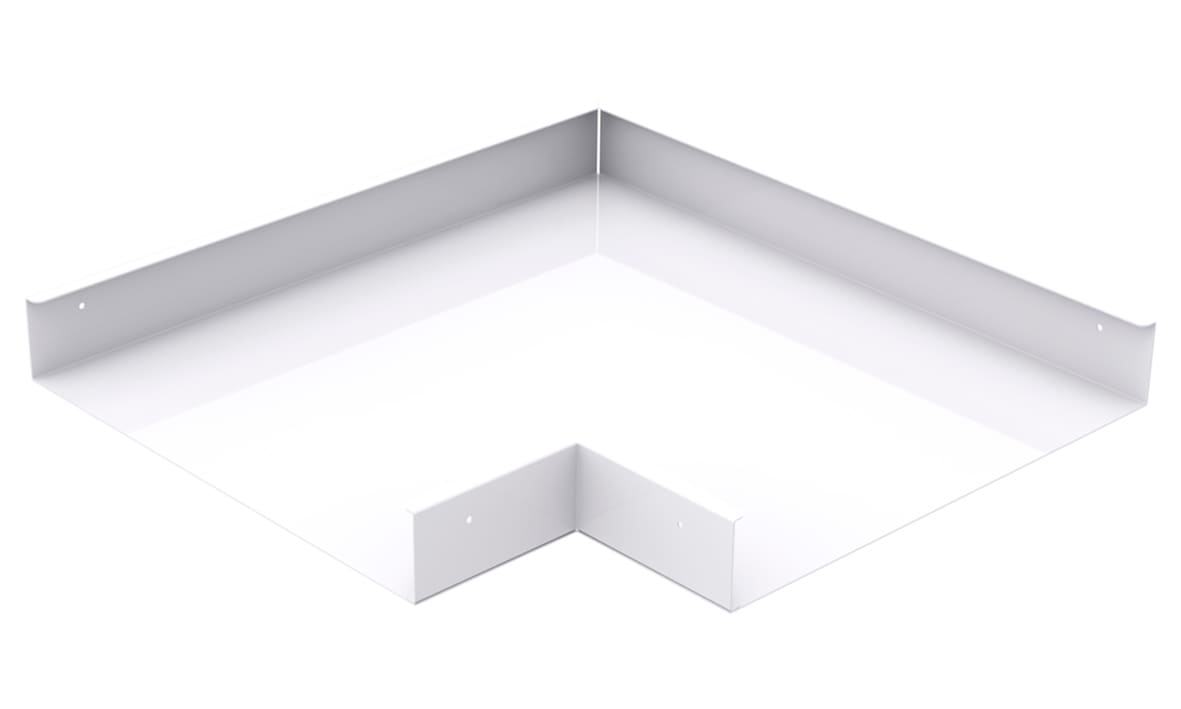 MP Bolagen - L-Avgrening 200mm bane Hvit MP-447V