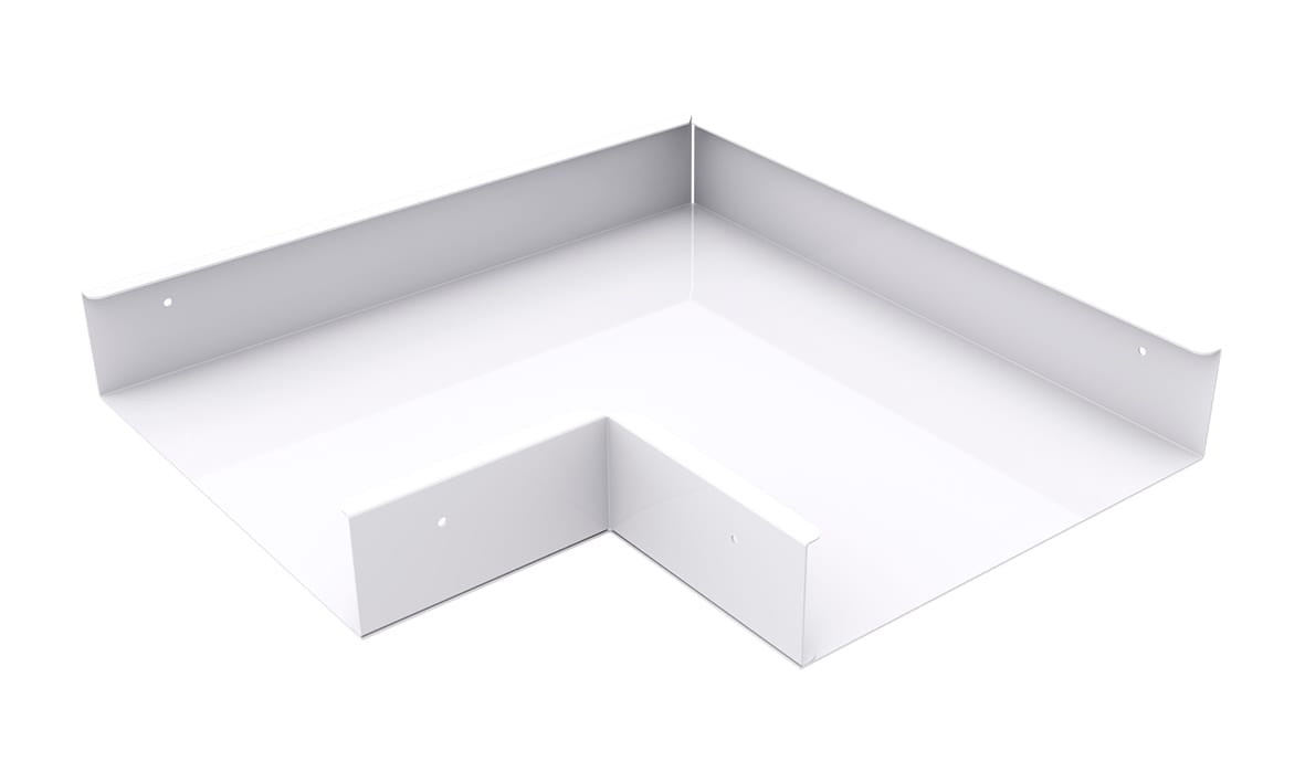 MP Bolagen - L-Avgrening 300mm bane Hvit MP-457V