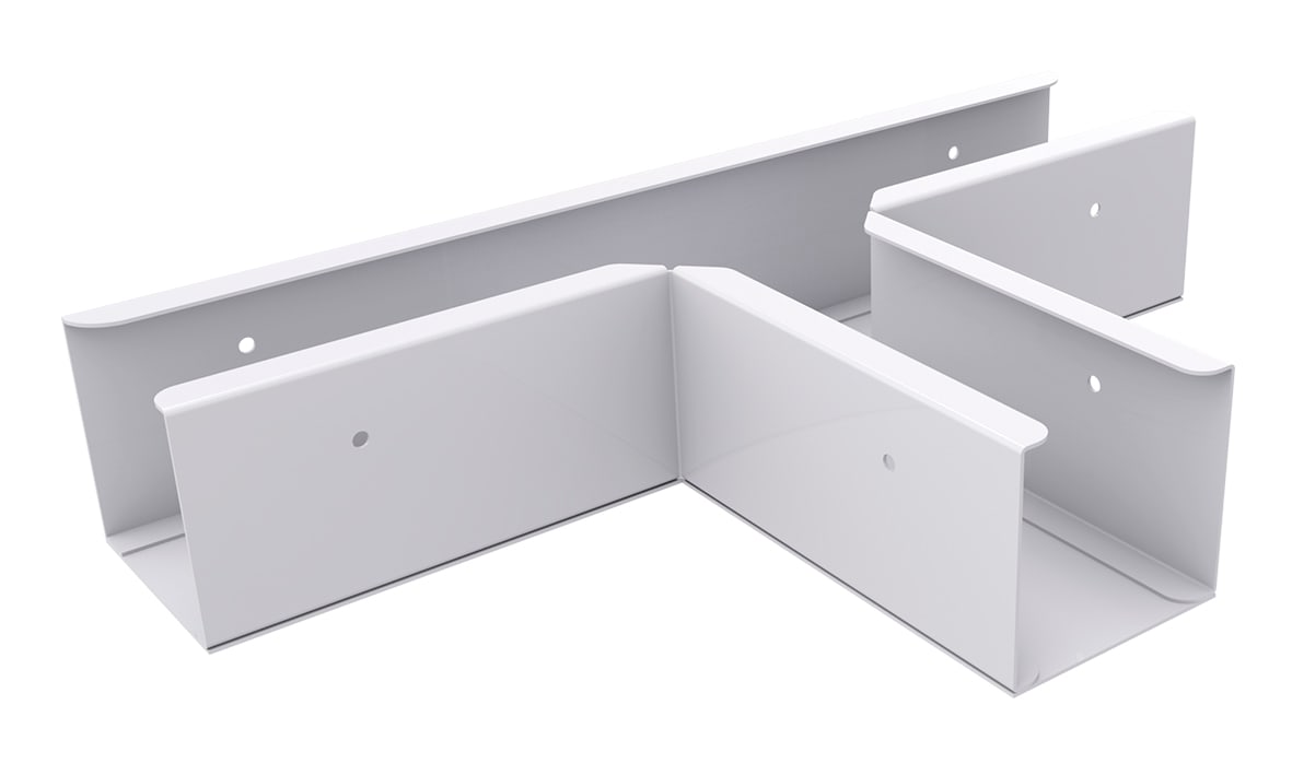 MP Bolagen - T-Avgrening 50mm bane Hvit MP-498V