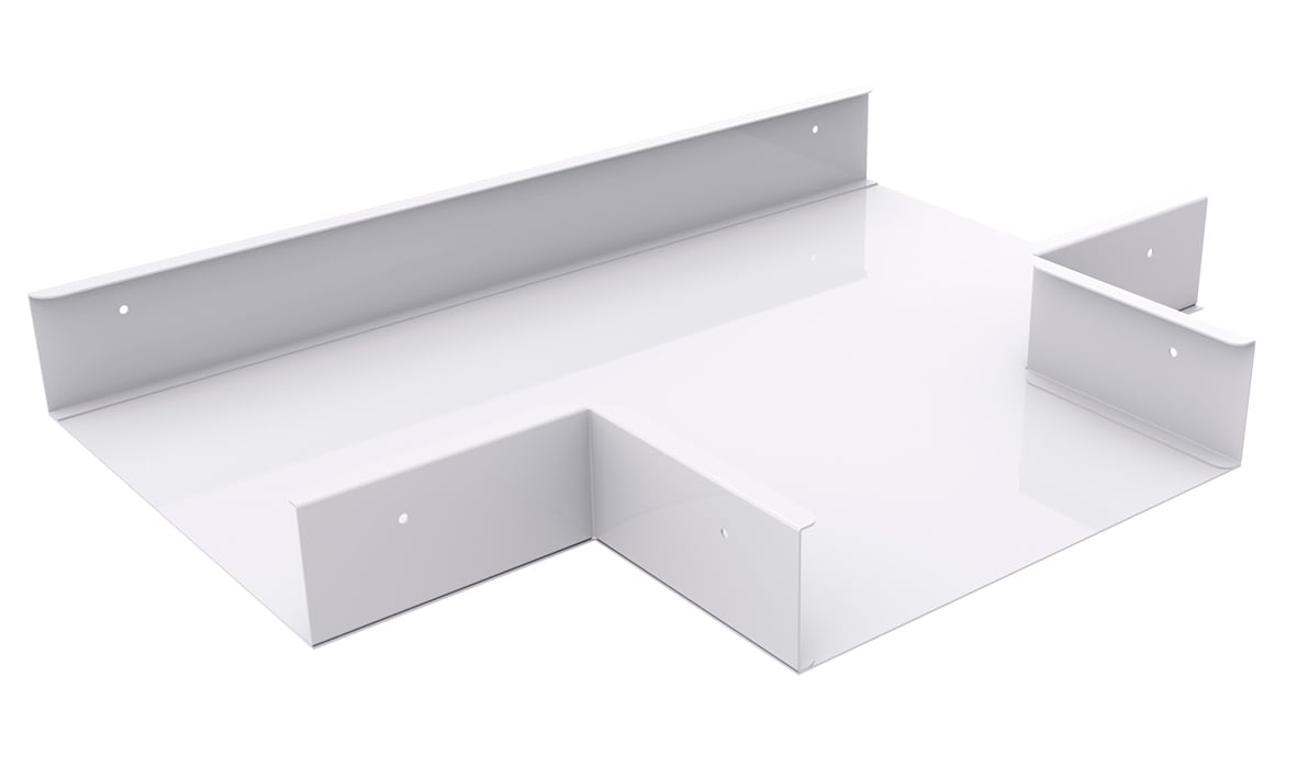 MP Bolagen - T-Avgrening 200mm bane Hvit MP-448V