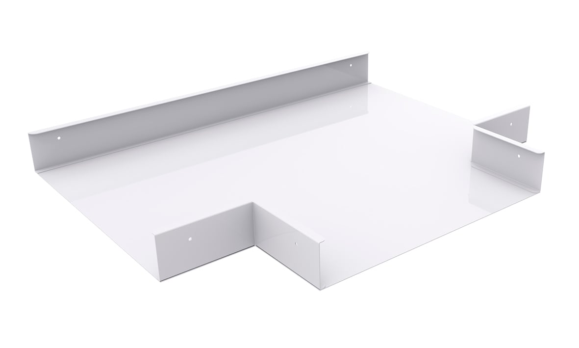 MP Bolagen - T-Avgrening 300mm bane Hvit MP-458V