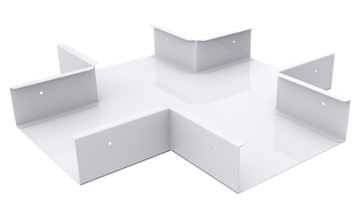 MP Bolagen - X-Avgrening 150mm bane Hvit MP-439V