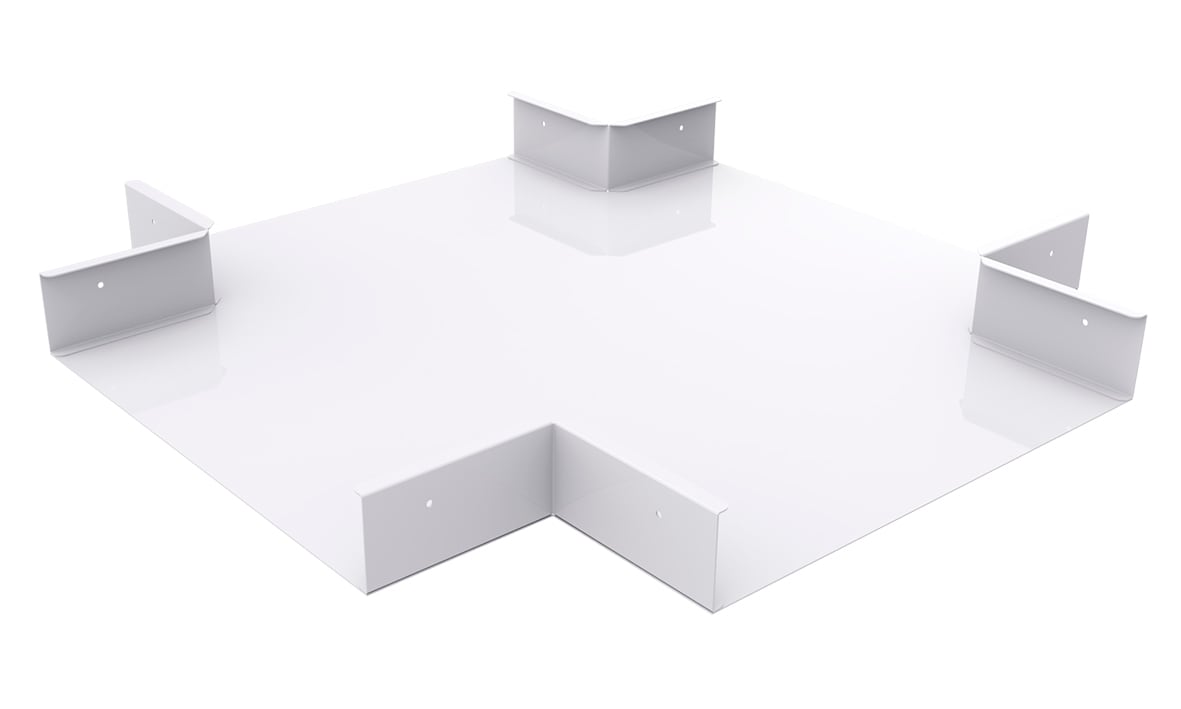 MP Bolagen - X-Avgrening 300mm bane Hvit MP-459V
