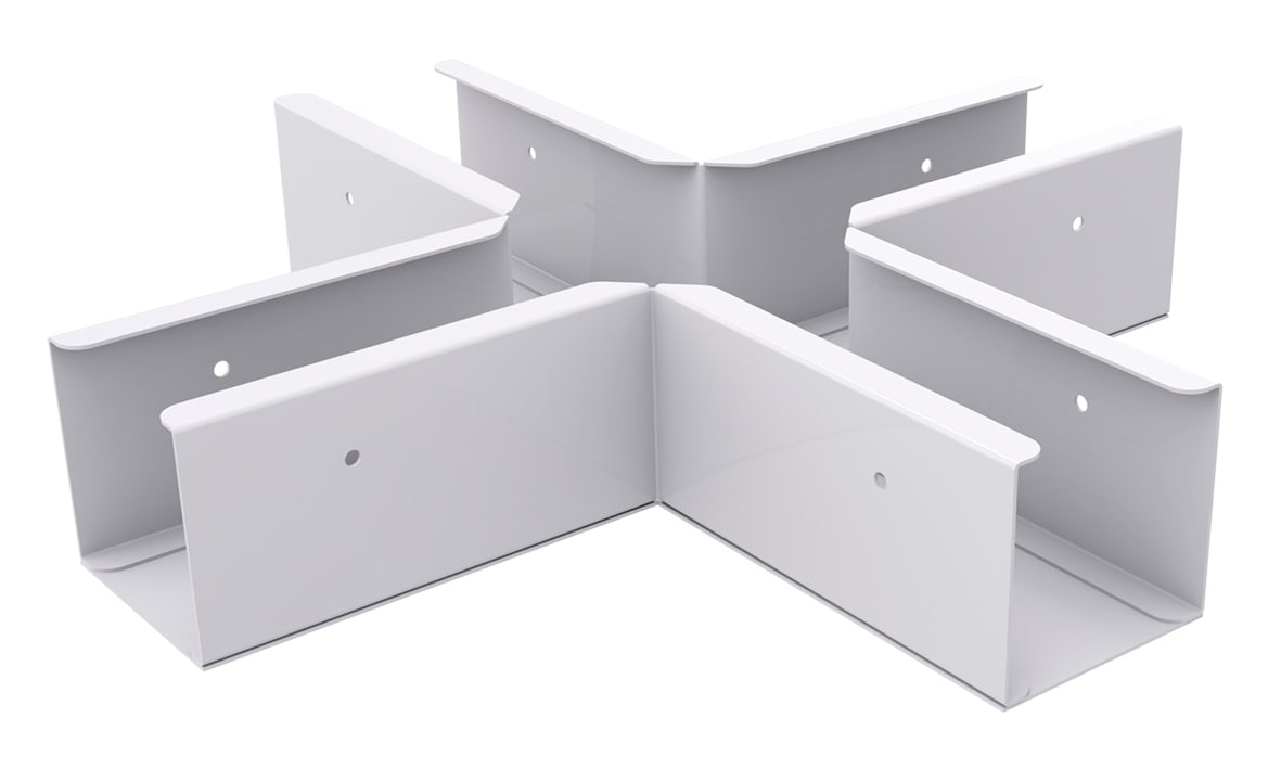 MP Bolagen - X-Avgrening 50mm bane Hvit MP-499V