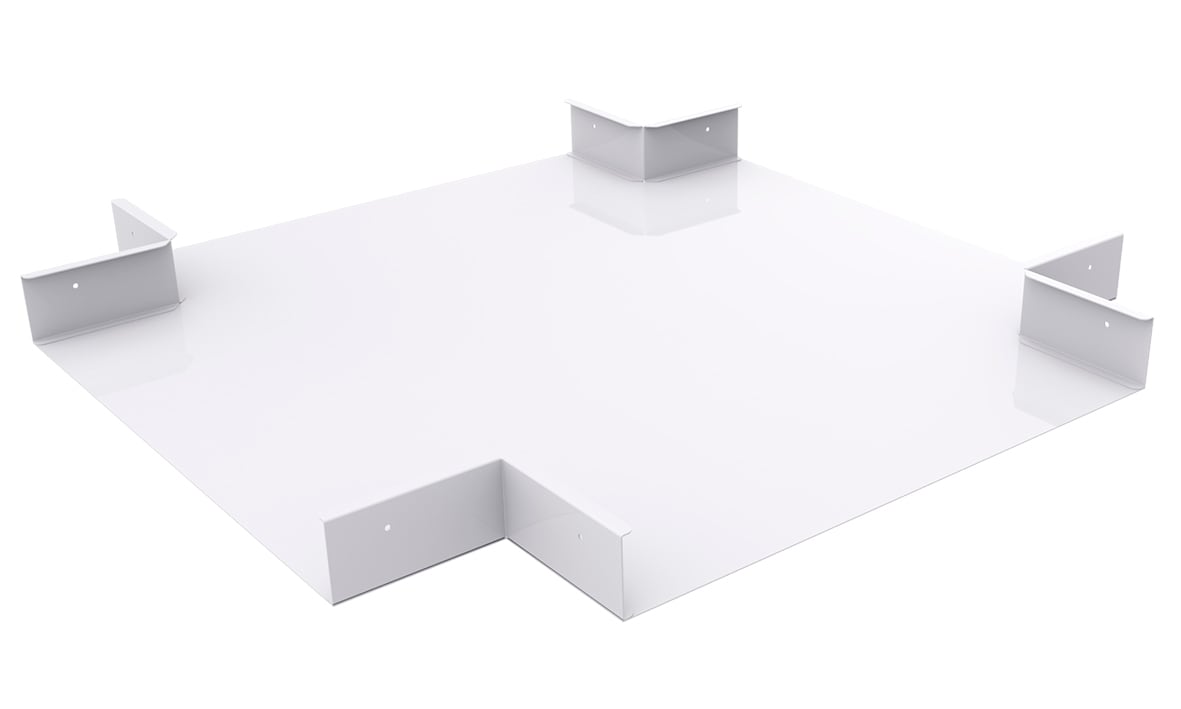 MP Bolagen - X-Avgrening 400mm bane Hvit MP-469V