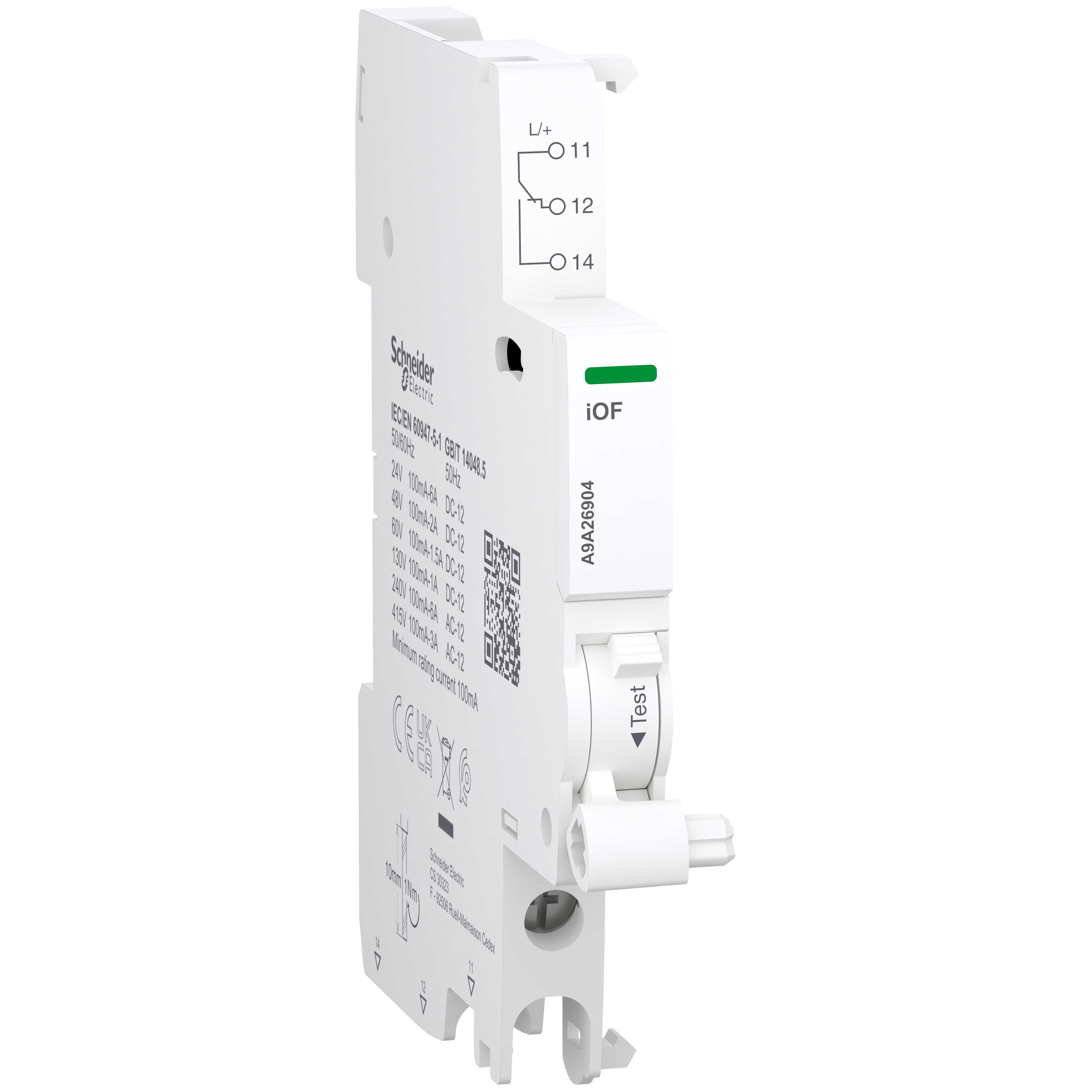 Schneider Electric - A9 iOF 1OC 100mA hjelpekontak