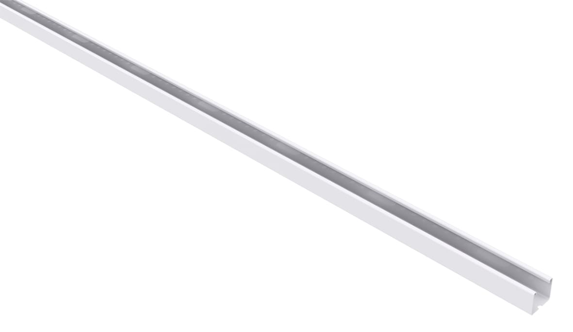 MP Bolagen - Armaturskinne 50mm L=3m Hvit MP-391V