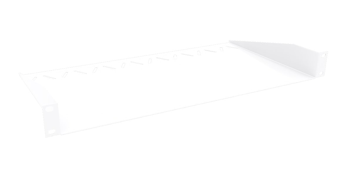 MP Bolagen - Hylleplate 1U 19" Hvit MP-887V
