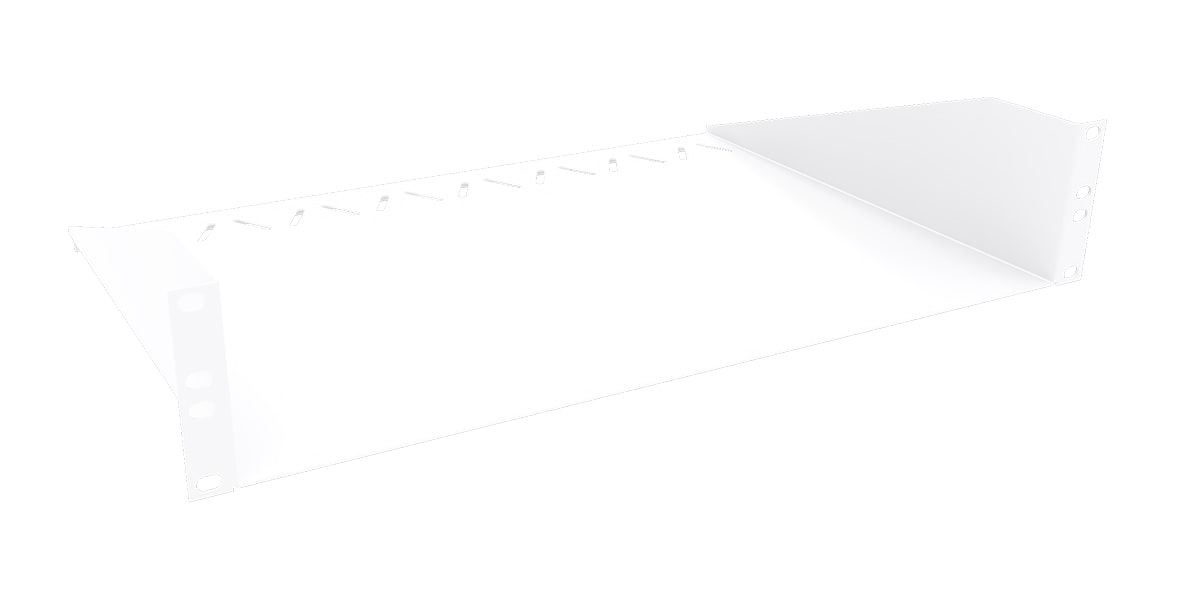 MP Bolagen - Hylleplate 2U 19" Hvit MP-888V