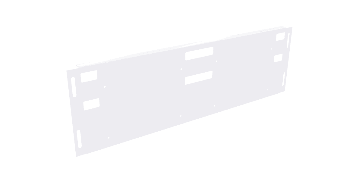 MP Bolagen - Festeplate 19" Hvit MP-871V