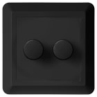 Unilamp - UniDim Dobbel2x100W RS Sort Universaldimmer