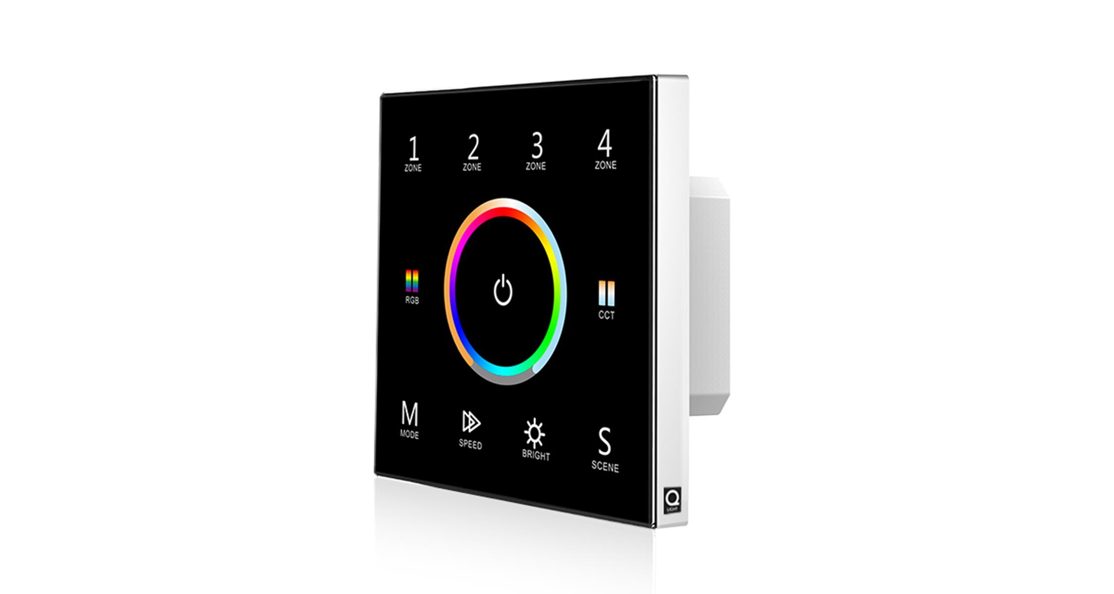 Q-Light - RF WALL CONTROL R86 RF/DMX 4ZONE RGB/TW SVART