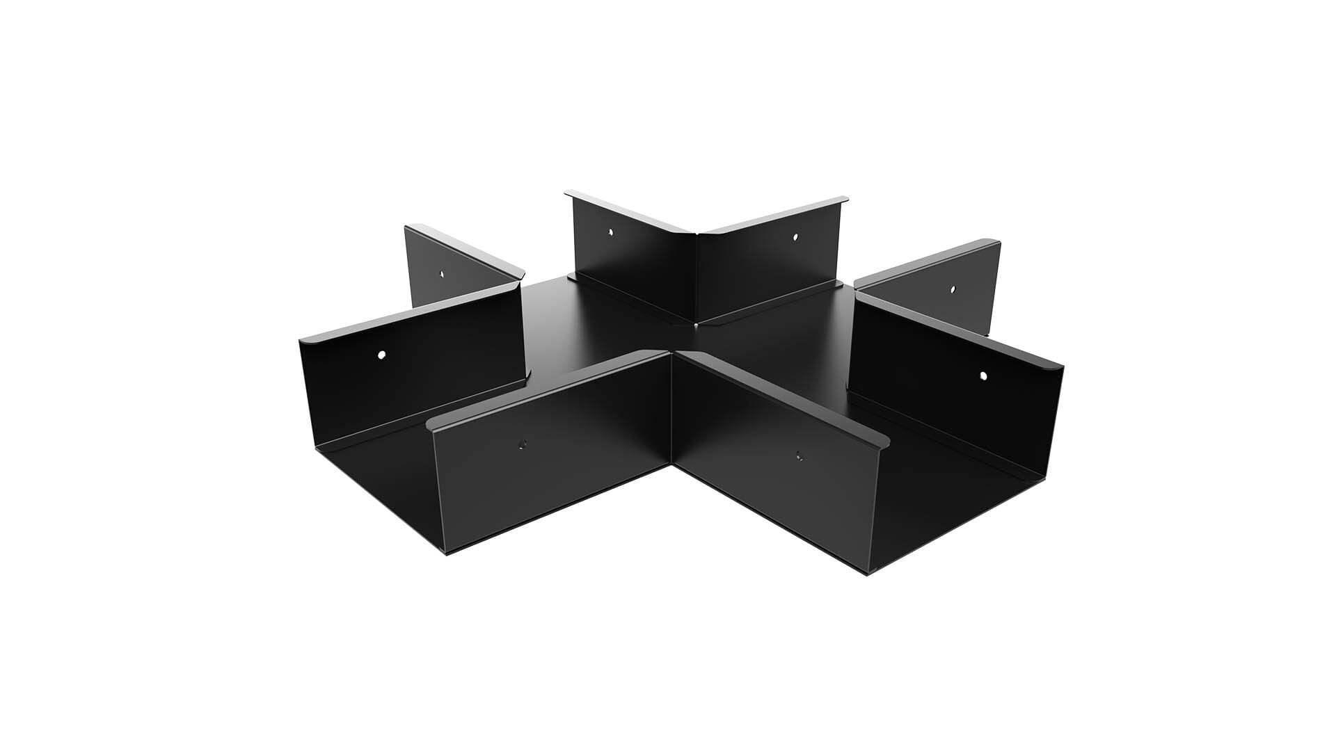 Elis Elektro AS - X-Avgrening 100mm bane Sort MP-429SV