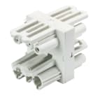 Wieland Electric GmbH - GST18i3 Fordeler, 1:3 med feste, Hvit