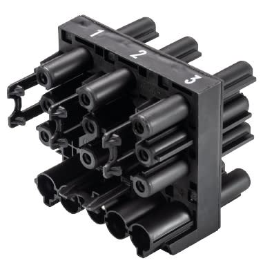 Wieland Electric GmbH - GST18i5 Fordeler, med fasevelger, Sort