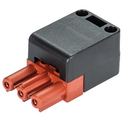 Wieland Electric GmbH - GST18i3 Kontakt, 3pol, Hun, Skruklemme, Brun