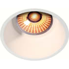 Unilamp - Lavtbyggende downlight med inntrukket lyskilde, tilpasset 82-84mm hull.