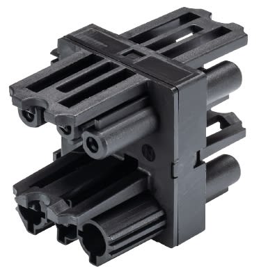 Wieland Electric GmbH - GST18i3 Fordeler, 1:3 med feste, Sort