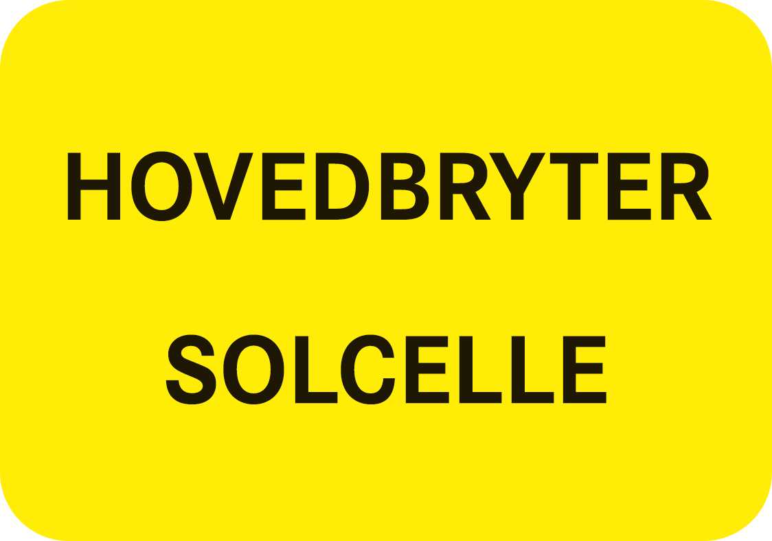 FLEXIMARK - Solcelle Hovedbr.50x35 Sort/gul pk/5