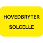 FLEXIMARK - Solcelle Hovedbr.50x35 Sort/gul pk/5