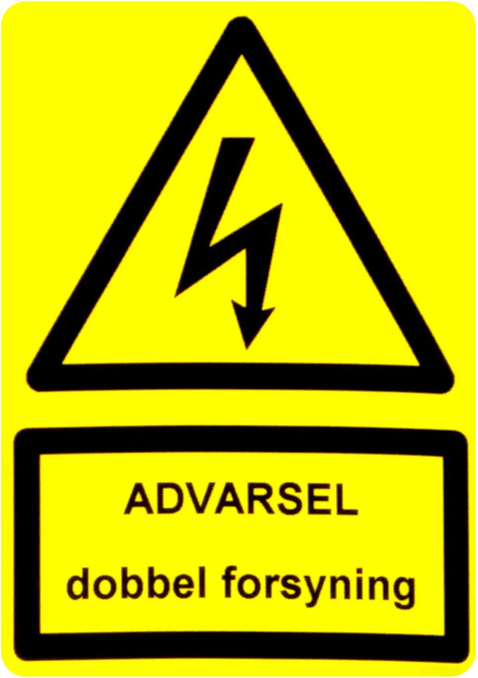 FLEXIMARK - Advarsel dob.fors. 52x75 sort gul pk/5