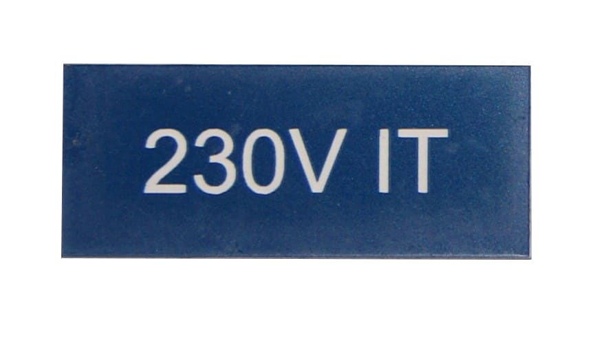 EFA Elektro - Merkeskilt, 230V IT, blått