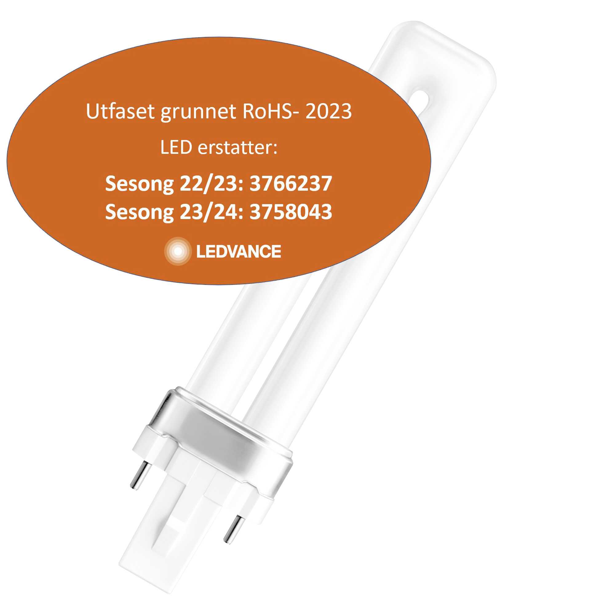 Osram - KOMPAKTLYSRØR DULUX S 11W/830 2PIN G23