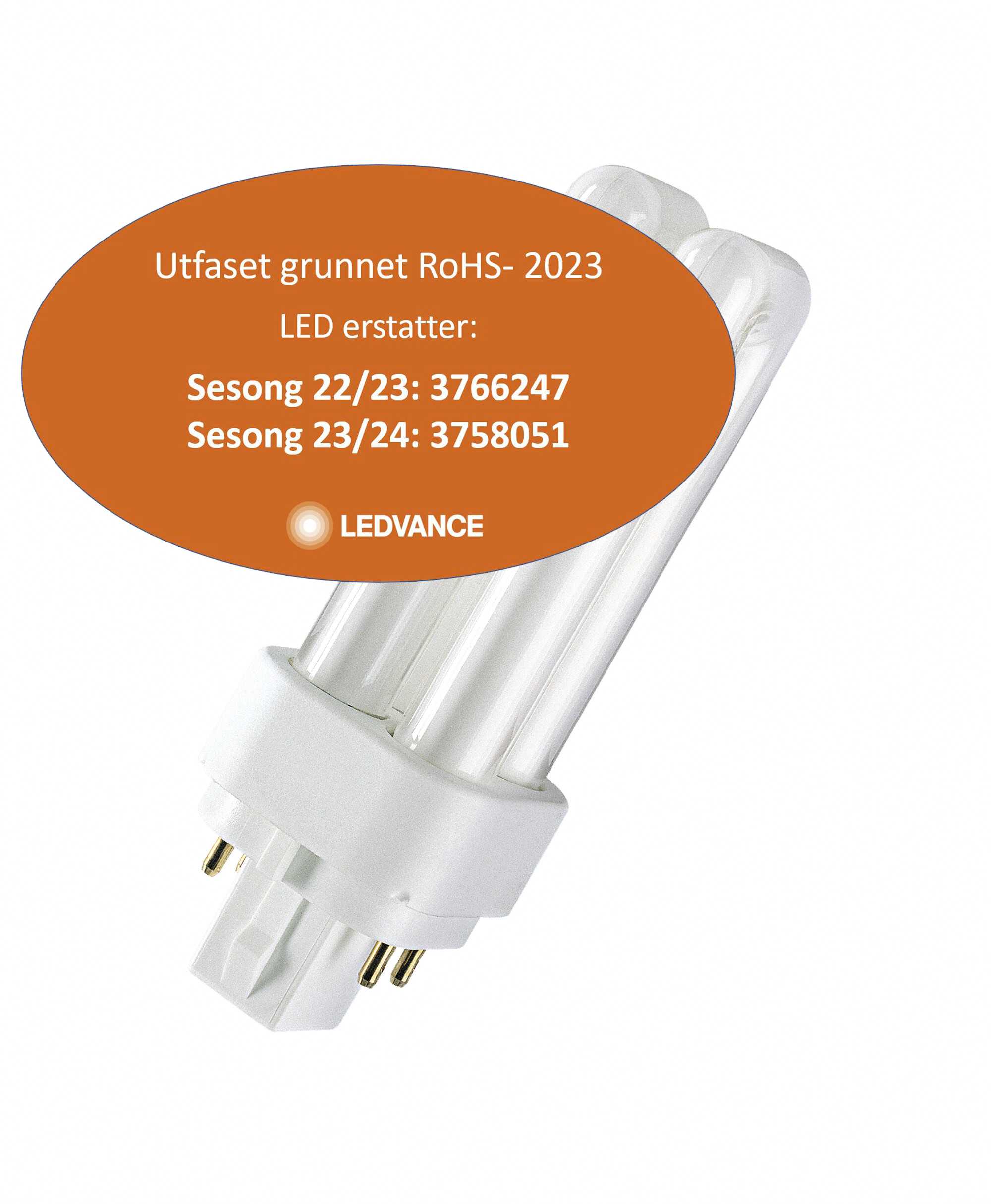 Osram - KOMPAKTLYSRØR DULUX D/E 13W/830 G24Q-1