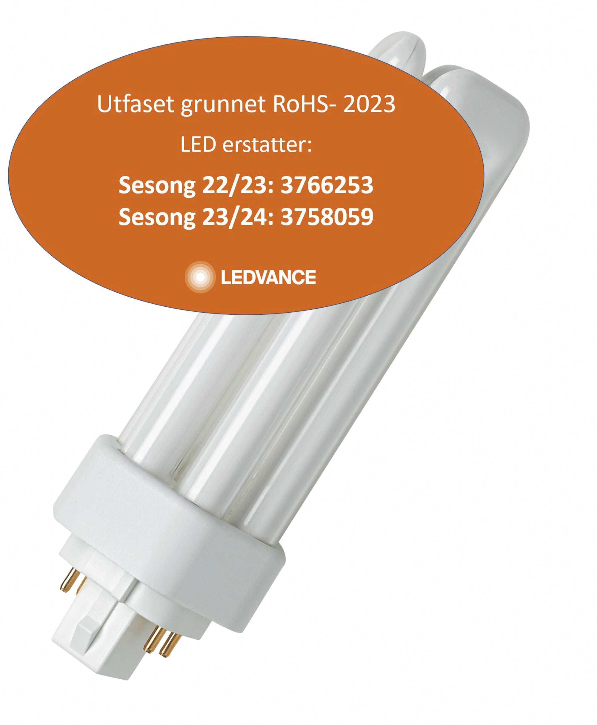 Osram - KOMPAKTLYSRØR DULUX T/E 26W/830 GX24Q-3 4PIN