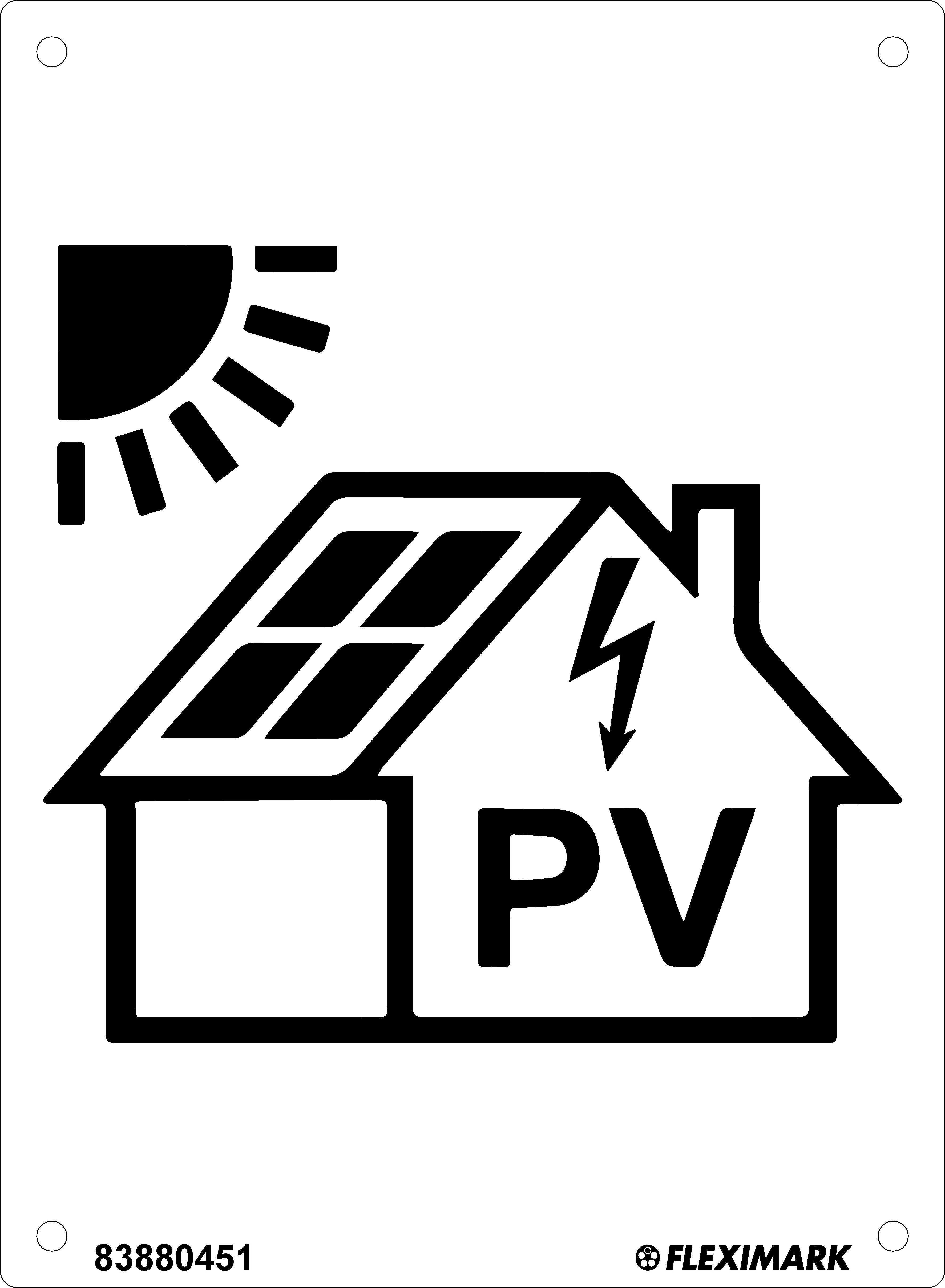 FLEXIMARK - PV solcelleskilt 110x150 Alum