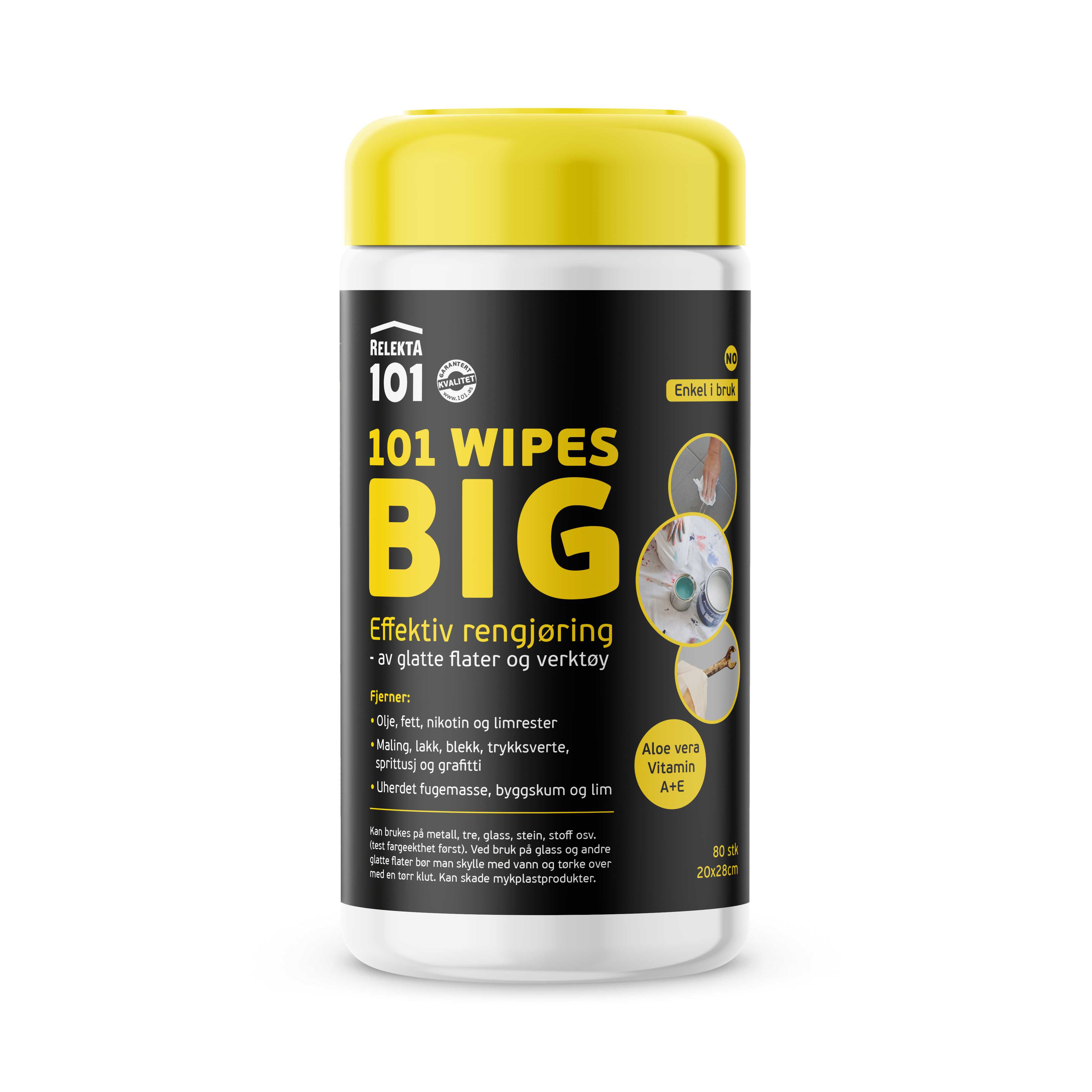 Relekta - 101 Wipes Big Renseklut 80 kluter