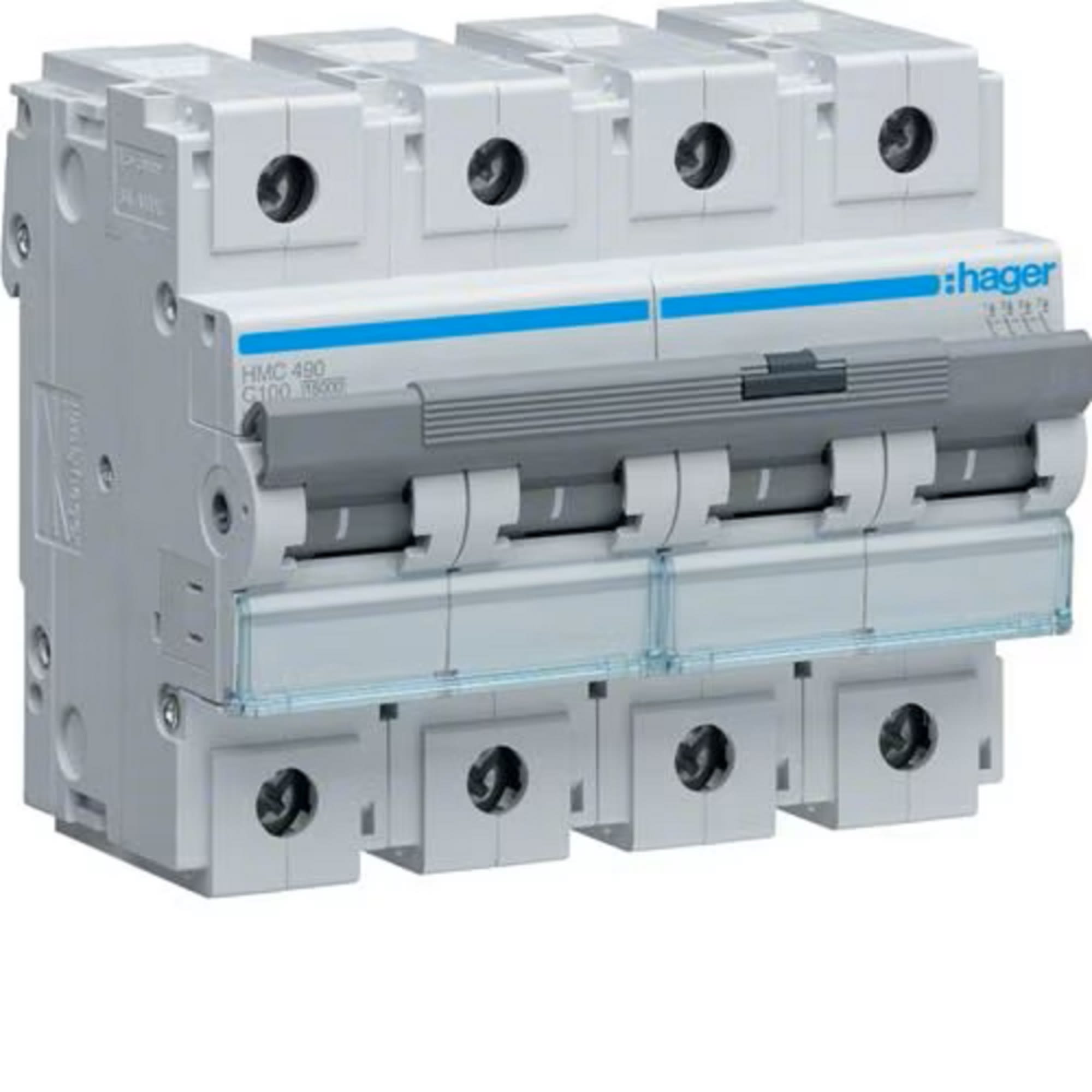 Hager - Automatsikring 4x100A, c-kar 15kA, 6-mod