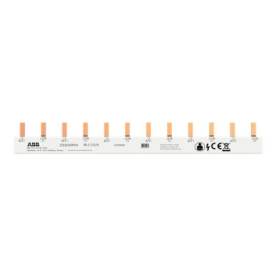 ABB Electrification - Pinneskinne, 10mm2, 12 pinner, 2fas, L1-L2..