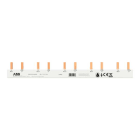 ABB Electrification - Pinneskinne, 10mm2, 10 pinner, 2fas m. hjelpekontakt, L1-L2-H..