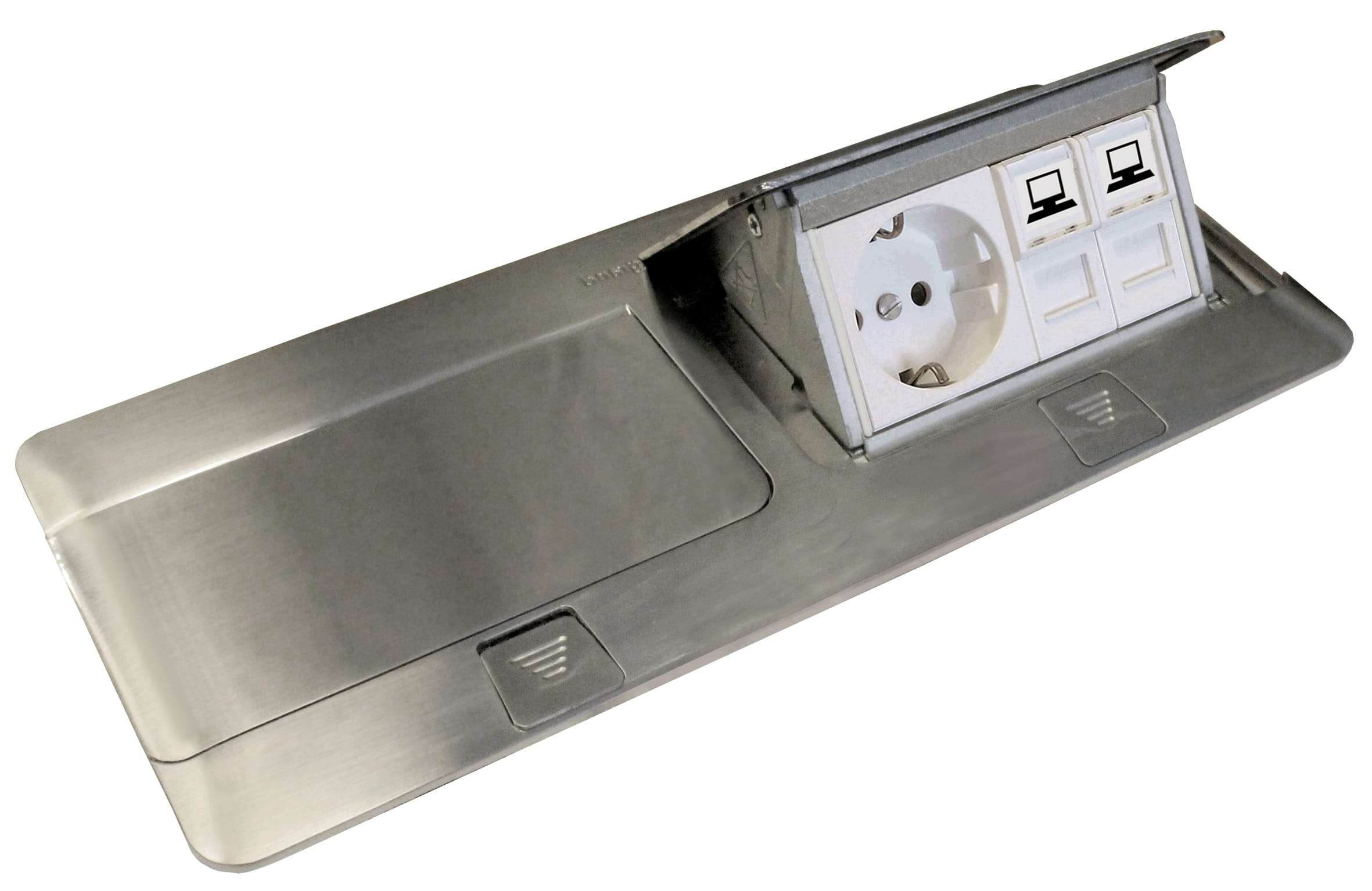 Legrand - Pop-Up Matt aluminium 8 moduler