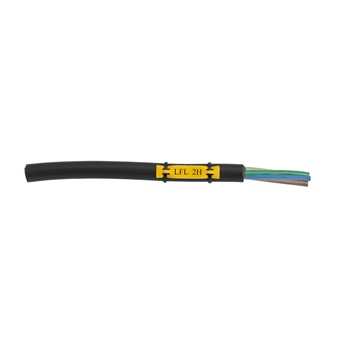 FLEXIMARK - LFL2H kabelmerker 9,9x26mm Gul/Hvit, Pakke a 400 merker