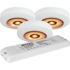 Unilamp - Unocob Slim 3pack WarmDim Hvit Kompl. Erstat 3225572