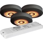 Unilamp - Unocob Slim 3pack WarmDim Sort Komplett