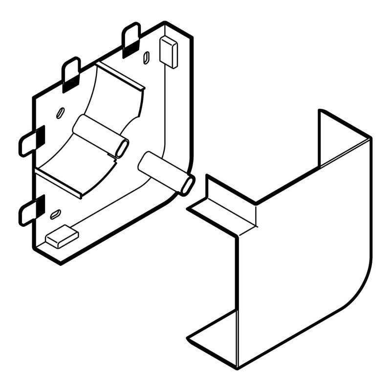 Legrand - Flatvinkel 100X50, Polarhvit