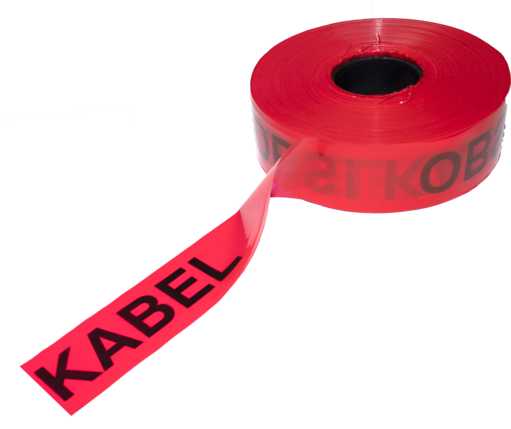 Melbye - VARSELBÅND RØD OBS! KABEL
